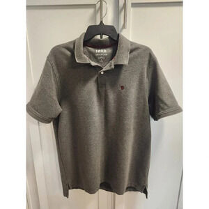 IZOD Men's Advantage Performance Natural Stretch Polo Grey & Maroon Sz L